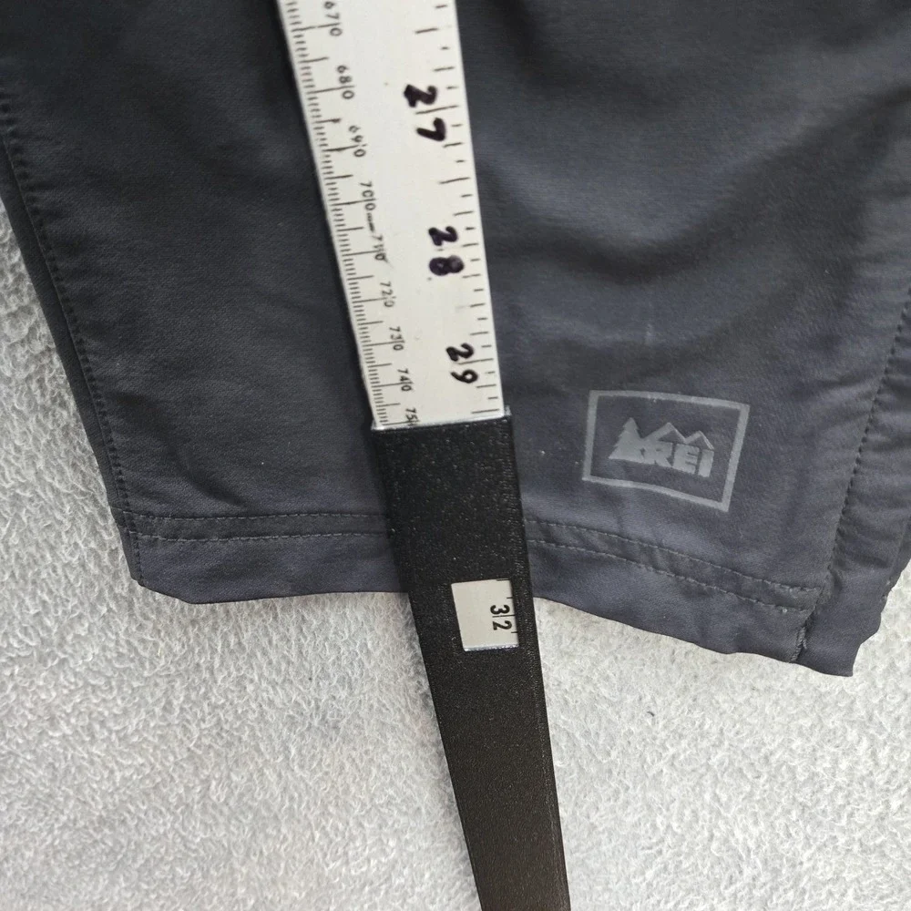 REI Men Activewear Pants 30X32 Black Nylon Spandex Hiking Pants Zipper 32